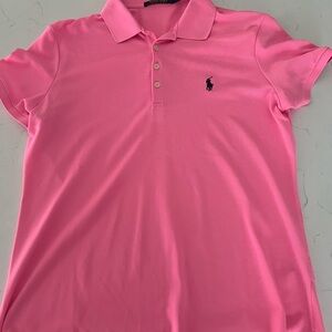 Ralph Lauren Polo Golf Shirt in Vibrant Pink